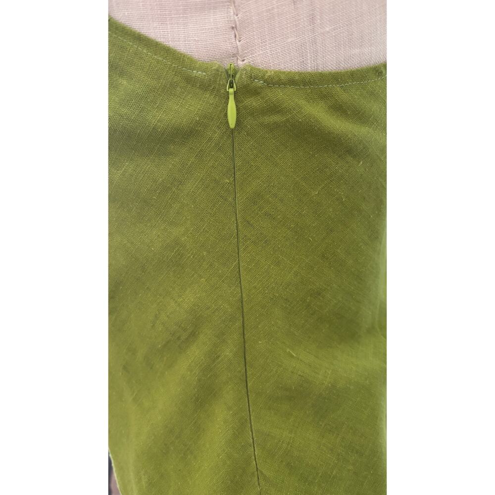 Vintage 100% Linen Dress with Ruffle Detail and Corset Lacing Size XS/S (38 EUR) - Picture 3 of 6